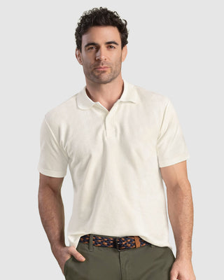 Camiseta tipo polo en tela especial con textura#color_018-marfil