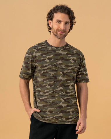 Camiseta manga corta estampada de hombre#color_060-camuflados