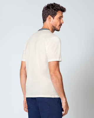 Camiseta manga corta de cuello redondo tejido#color_018-marfil
