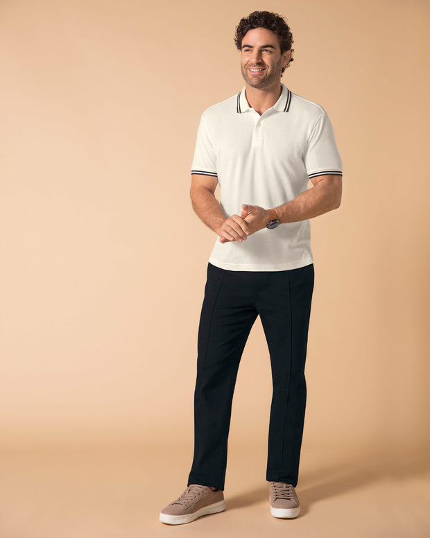 Pantalón bota recta para hombre con elástico en cintura