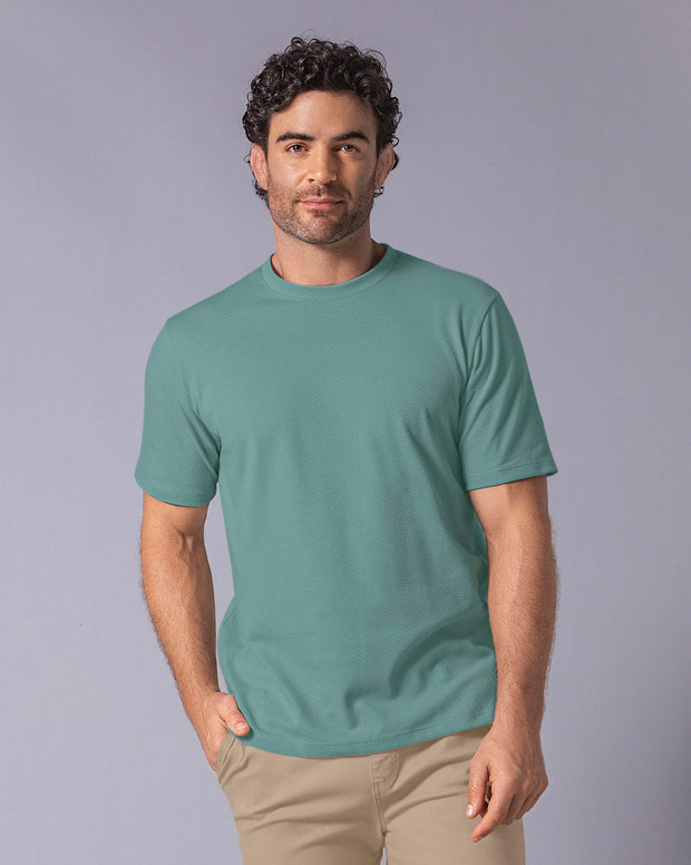 Camiseta básica en tela especial con textura