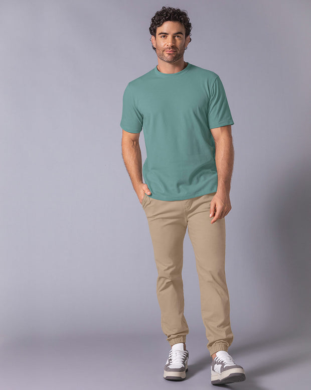 Camiseta básica en tela especial con textura