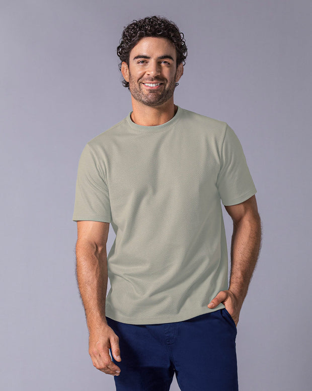 Camiseta básica en tela especial con textura