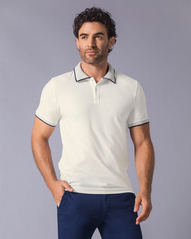 Camiseta tipo polo en tela piqué
