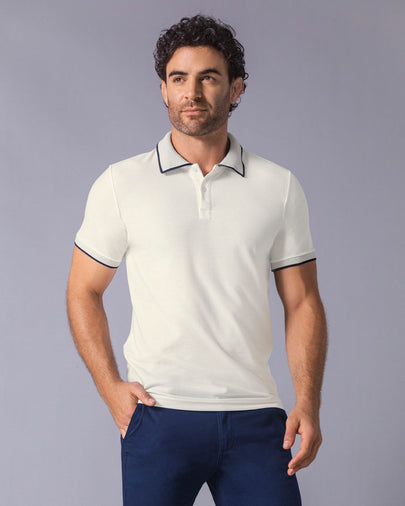 Camiseta tipo polo en tela piqué#color_018-marfil