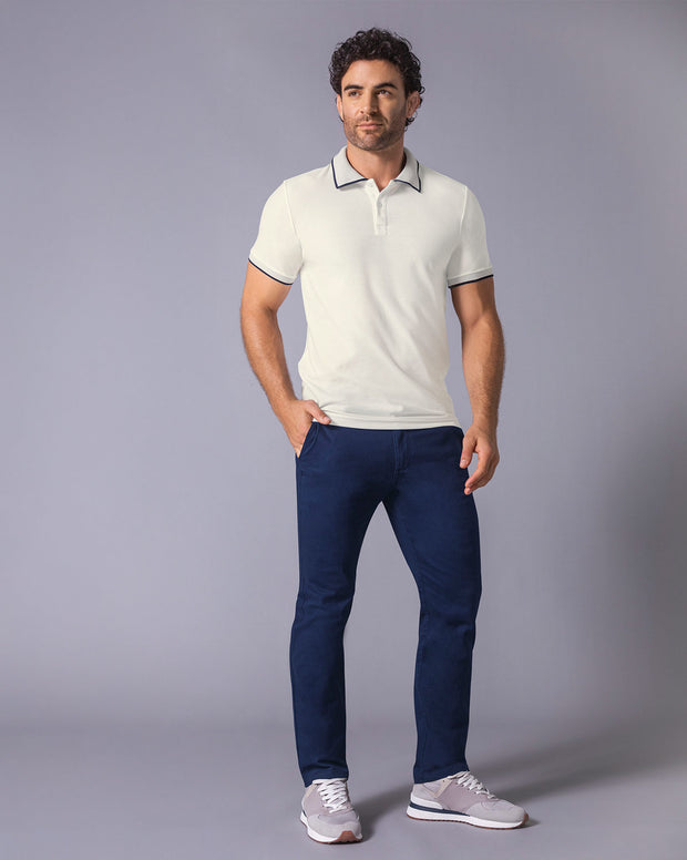 Camiseta tipo polo en tela piqué