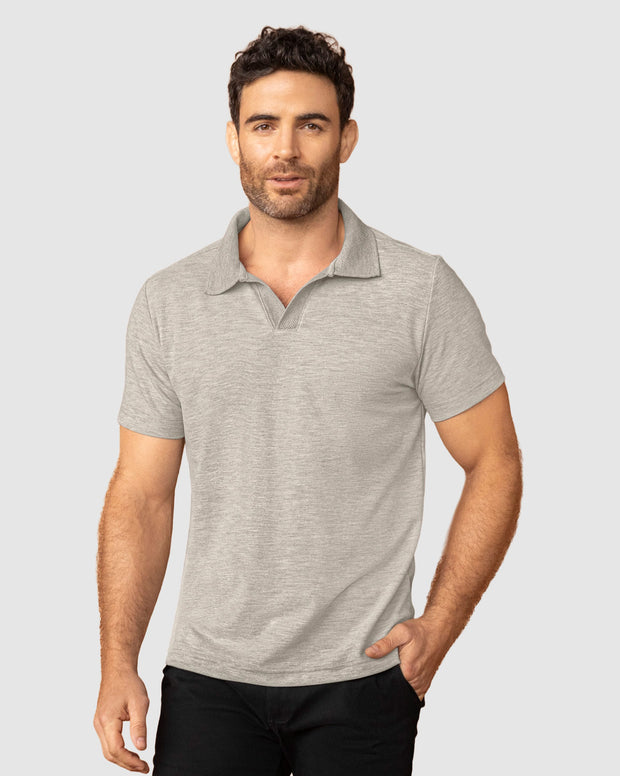 Camiseta tipo polo con cuello sport tejido