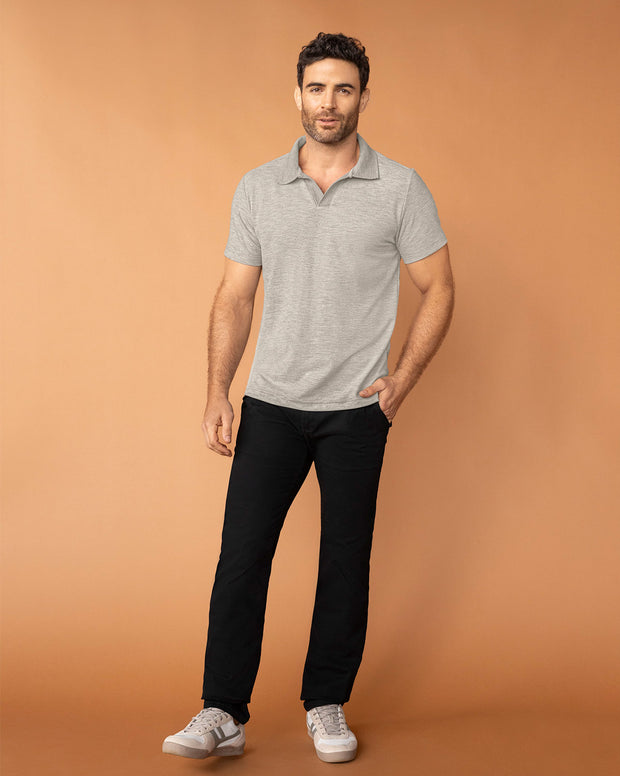 Camiseta tipo polo con cuello sport tejido