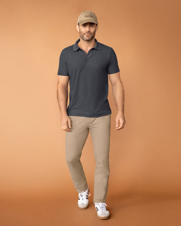 Camiseta tipo polo con cuello sport tejido