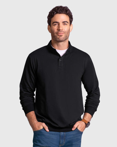 Buzo cuello alto con botones funcionales#color_700-negro