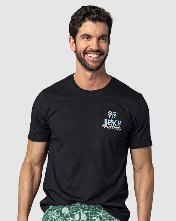 Camiseta manga corta de pijama navidad para hombre