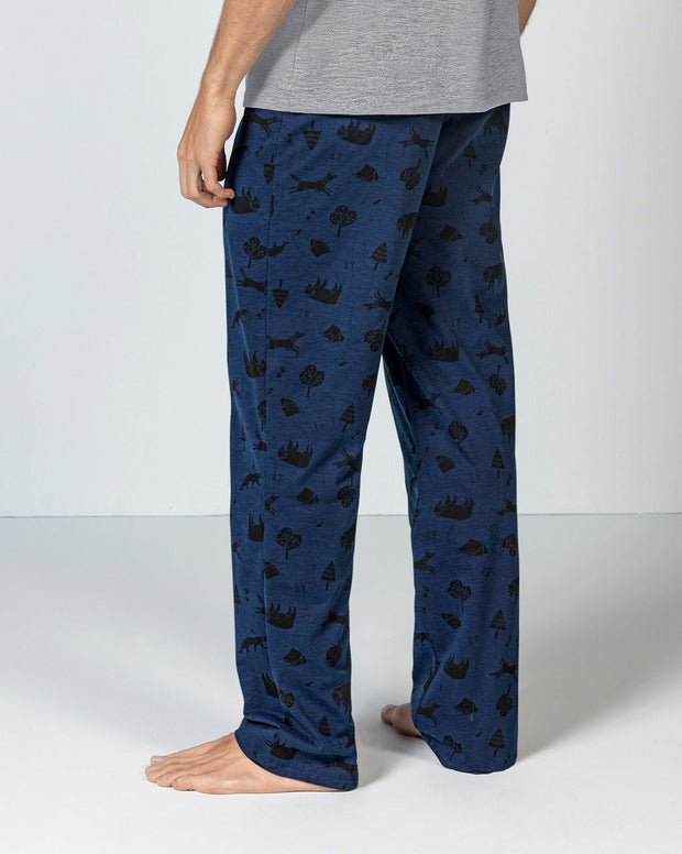 Pantalón bota recta con estampado