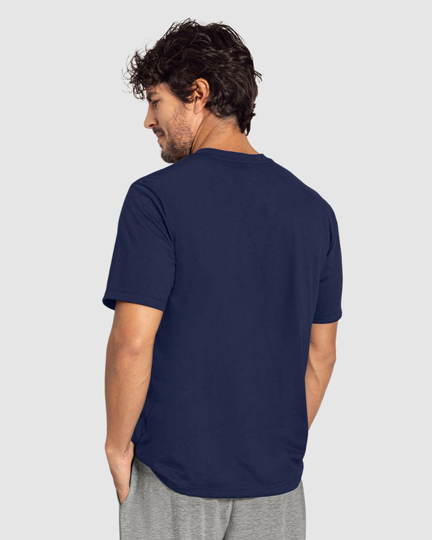 Camiseta manga corta con bolsillo funcional frontal#color_024-azul-oscuro
