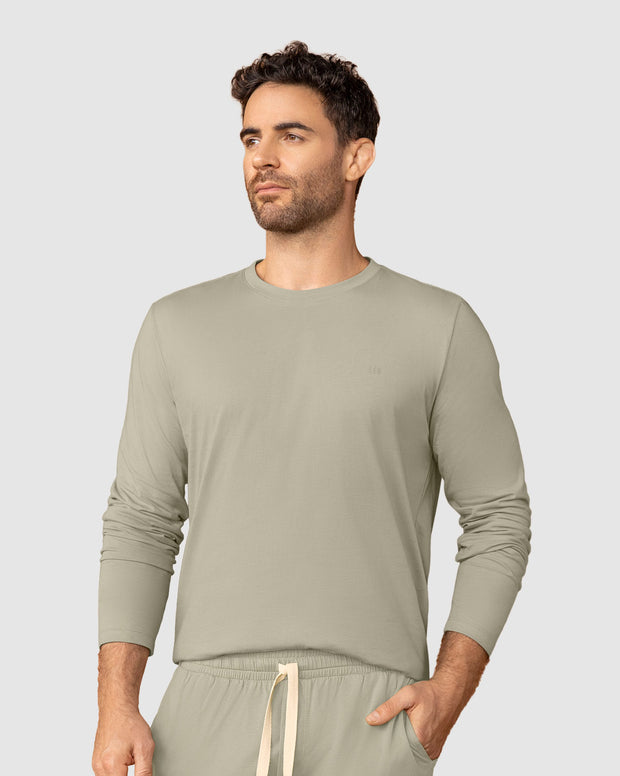 Camiseta manga larga ajustada de pijama