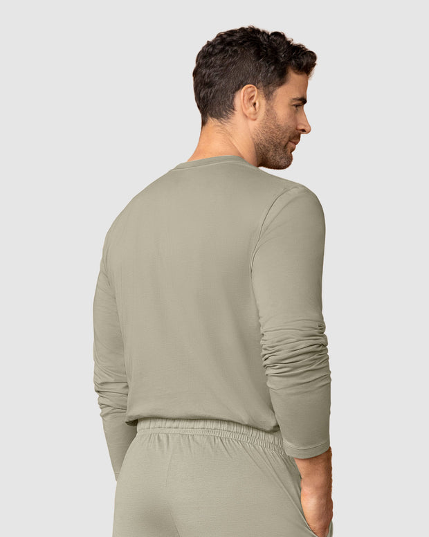 Camiseta manga larga ajustada de pijama