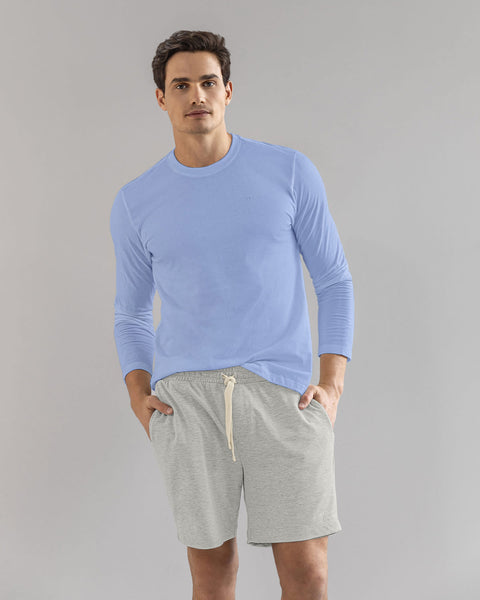 Bermuda con elástico en cintura para hombre#color_717-gris-claro