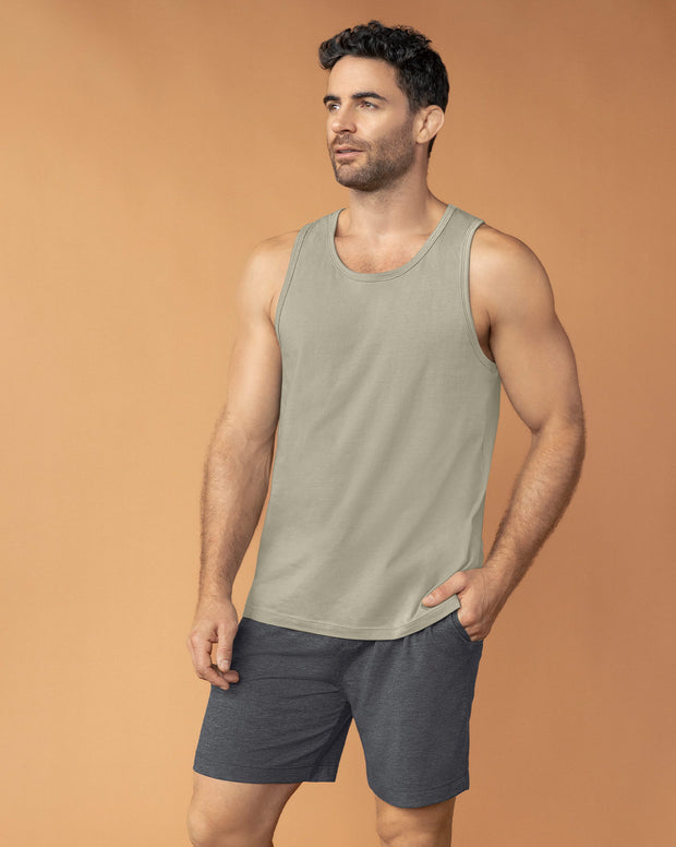 Bermuda con elástico en cintura para hombre