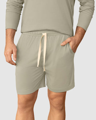 Bermuda con elástico en cintura para hombre#color_c16-gris-verde