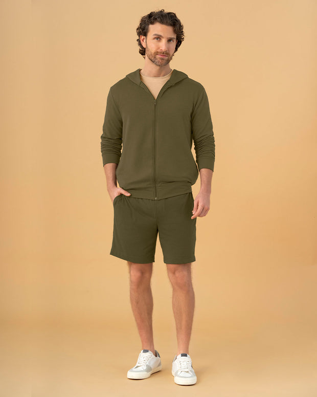 Bermuda con elástico en cintura para hombre