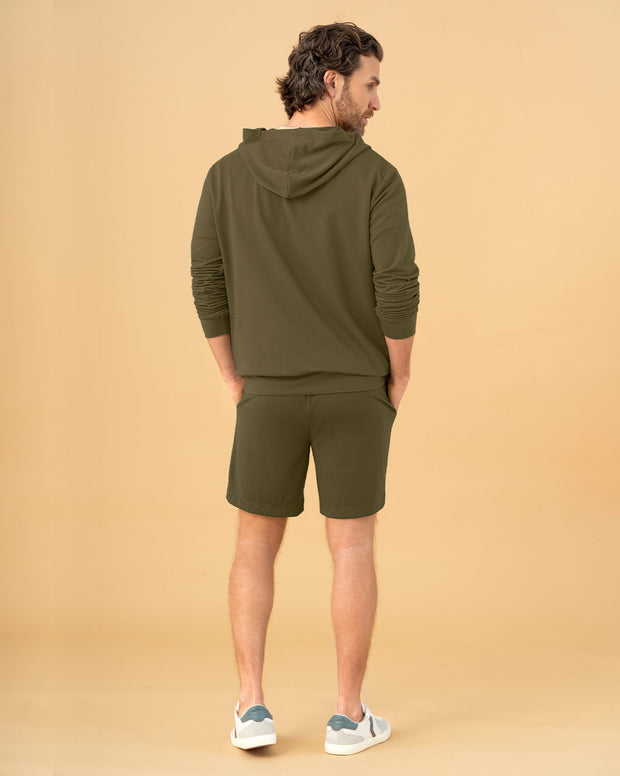 Bermuda con elástico en cintura para hombre
