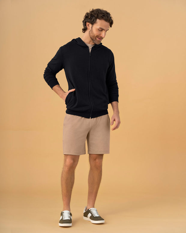 Bermuda con elástico en cintura para hombre
