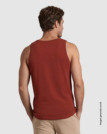 Camiseta manga sisa de hombre#color_c21-terracota-oscuro