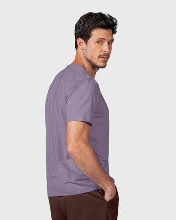 Camiseta manga corta cuello en V alto#color_412-lila-osc