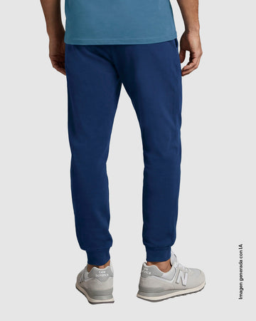 Pantalón jogger exterior con cordón ajustable#color_c41-azul-medio