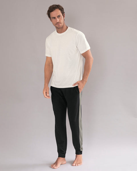 Paquete x 2 Camiseta + Camisilla para hombre#color_097-blanco-negro
