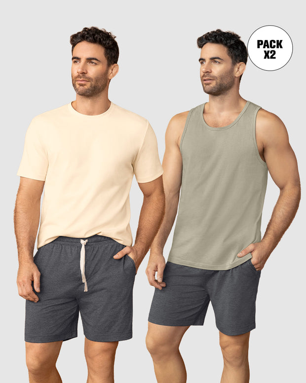 Paquete x 2 Camiseta + Camisilla para hombre
