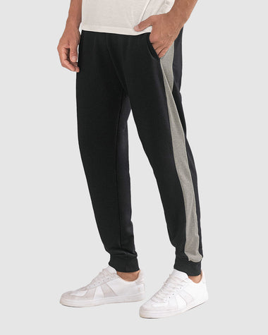 Pantalón jogger con bloque de color en los costados#color_157-gris-negro