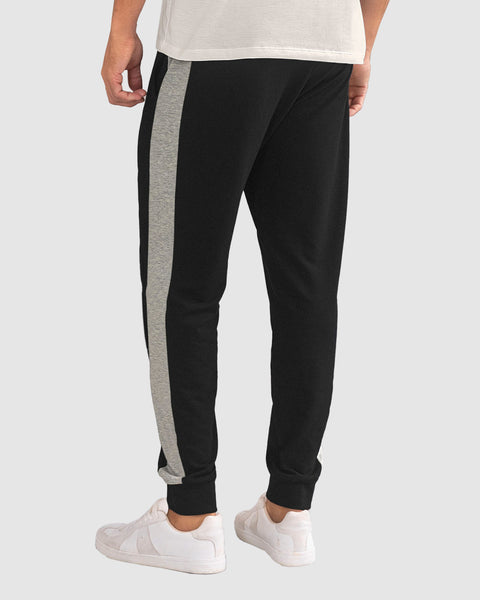 Pantalón jogger con bloque de color en los costados#color_157-gris-negro