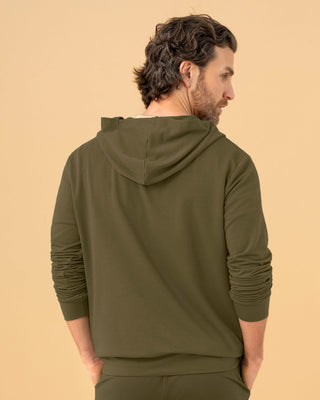 Buzo manga larga con capucha y cierre#color_a91-verde-militar