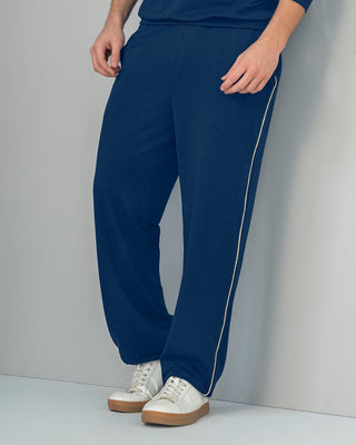 Jogger masculino con elástico y cordón en cintura#color_c41-azul-medio