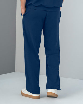 Jogger masculino con elástico y cordón en cintura#color_c41-azul-medio