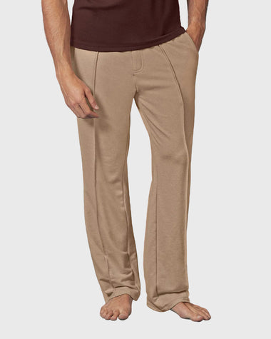 Pantalón bota recta de silueta amplia#color_c54-arena