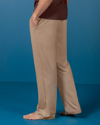 Pantalón bota recta de silueta amplia#color_c54-arena