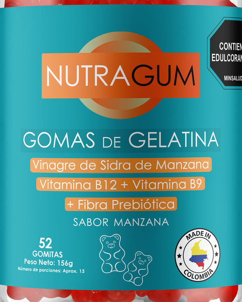 Nutragum Balance Plus: gomas de gelatina con vinagre de manzana,B9, B12 y fibra#color_001-balance-plus