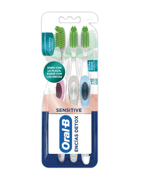 Oral-B Sensitive Encías Detox Cepillos Dentales Extra Suave 3 Unidades#color_001-encias-detox