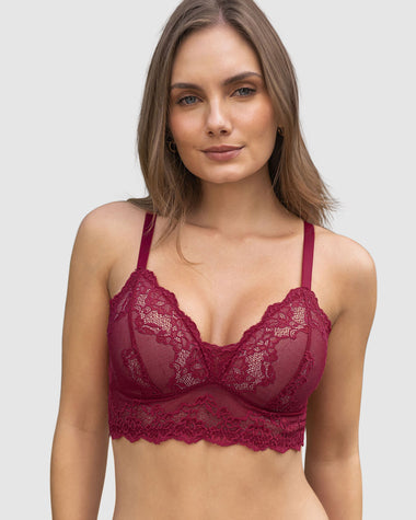 Bralette triangular con copas suaves#color_309-rojo-oscuro