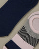Calcetines tobilleros x2 bloques de colores#color_s04-surtido-azul-rayas