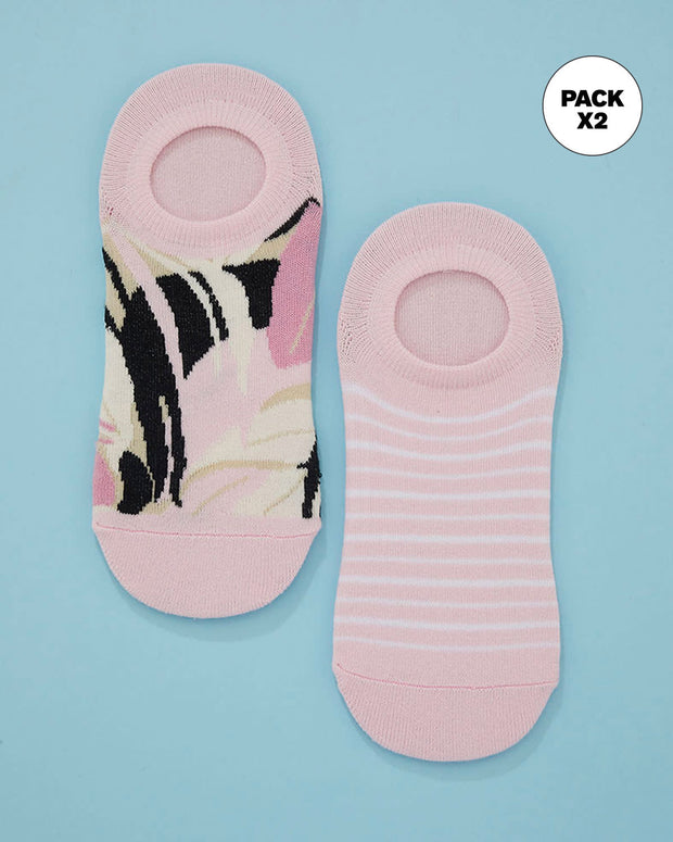 Calcetines tobillero deportivos x 2 femenino pointt#color_s04-surtido-rosado