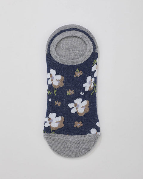 Calcetines baleta tenis x 3 femenino Pointt#color_s10-azul-flores-gris