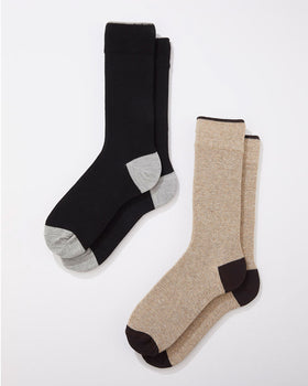 Calcetines casuales x 2 masculino Pointt#color_s08-surtido-negro-cafe-claro