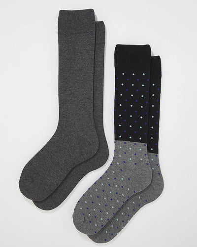 Calcetines casuales x 2 masculino Pointt#color_s11-surtido-puntos-gris-y-negro