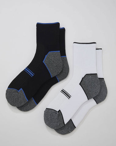 Calcetines caña media x 2 masculino Pointt#color_s07-negro-azul-blanco-negro