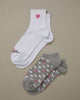 Px2 calcetines caña larga y tobillera femeninos#color_s04-surtido-blanco-gris