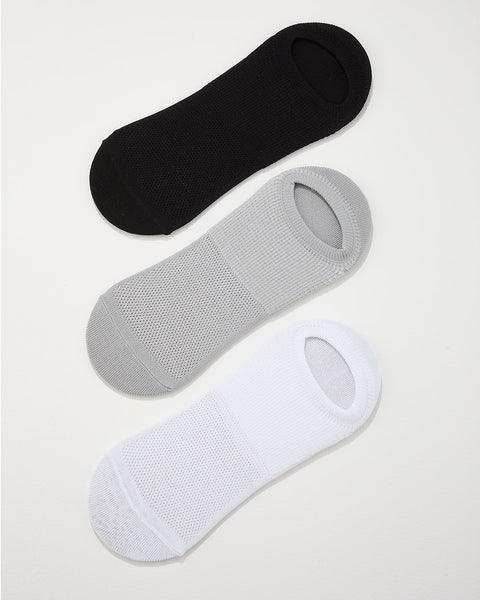 Calcetines Tobillero Tenis x 3 Pointt#color_s01-surtido-negro-gris-blanco