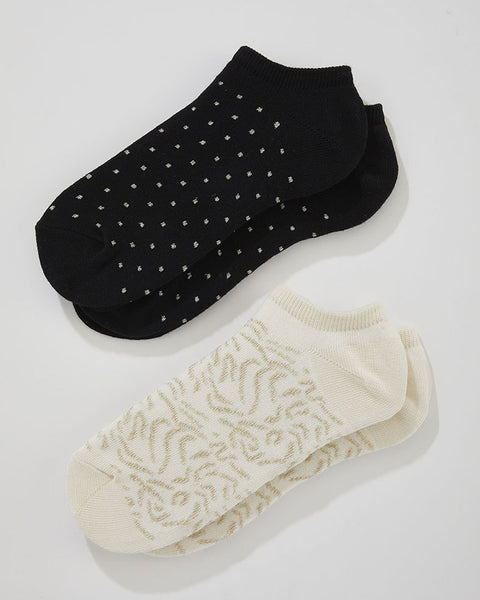 Pack x 2 calcetines tobilleros bloques de colores#color_s13-surtido-negro-marfil