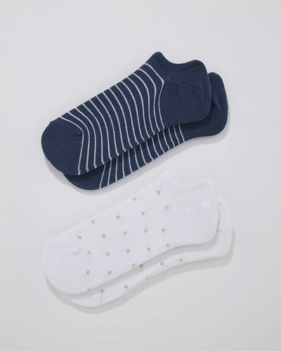 Pack x 2 Calcetines Tobillero Deportivos Femenino Pointt#color_s14-surtido-14-blanco-azul